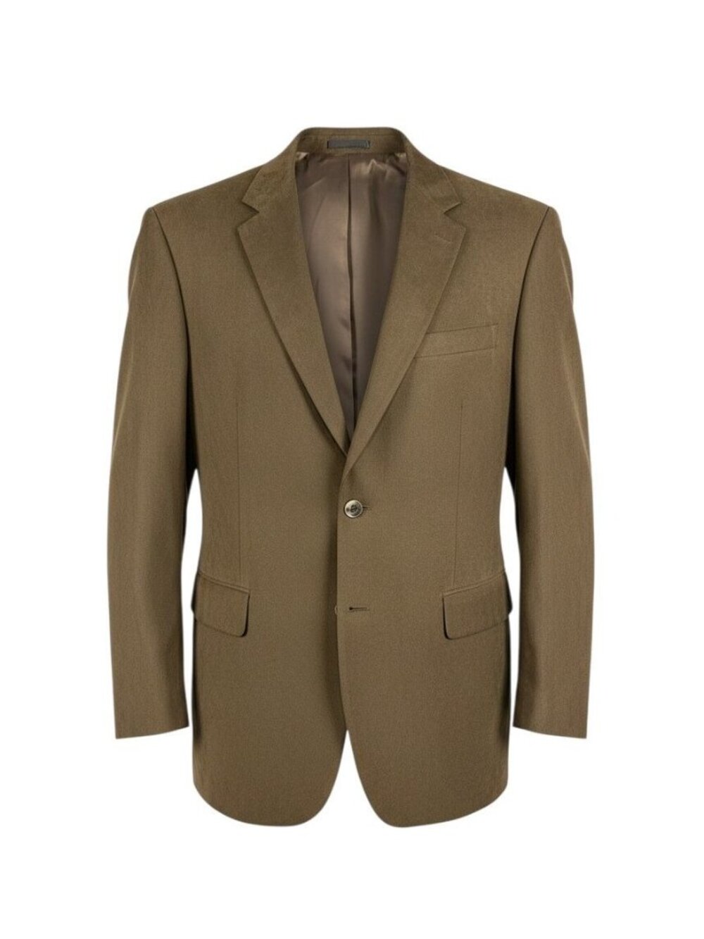 Andrew Fezza Mens Brown Blazer Size 44R Two-Button Jacket